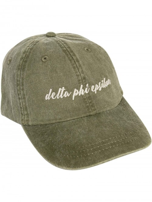 Baseball Caps Delta Phi Epsilon (N) Sorority Baseball Hat Cap Cursive Name Font DPhie - Cactus - CJ18SDE03M4 $28.80