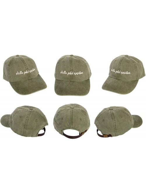 Baseball Caps Delta Phi Epsilon (N) Sorority Baseball Hat Cap Cursive Name Font DPhie - Cactus - CJ18SDE03M4 $28.80