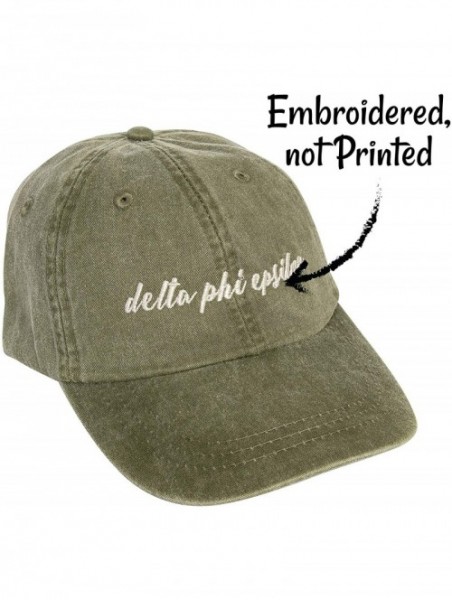 Baseball Caps Delta Phi Epsilon (N) Sorority Baseball Hat Cap Cursive Name Font DPhie - Cactus - CJ18SDE03M4 $28.80