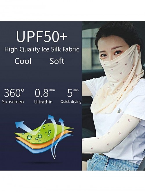 Balaclavas UV Face Mask Sun Protection Scarf Shields Gaiter Neck Summer Balaclava Bandana UPF 50+UV Block for Women - C6198H8...