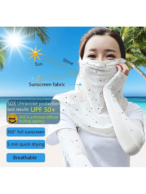 Balaclavas UV Face Mask Sun Protection Scarf Shields Gaiter Neck Summer Balaclava Bandana UPF 50+UV Block for Women - C6198H8...