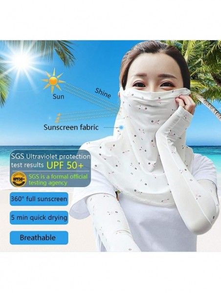 Balaclavas UV Face Mask Sun Protection Scarf Shields Gaiter Neck Summer Balaclava Bandana UPF 50+UV Block for Women - C6198H8...