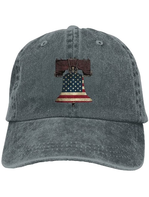 Cowboy Hats American Liberty Bell Trend Printing Cowboy Hat Fashion Baseball Cap for Men and Women Black - Asphalt - CP180H8N...