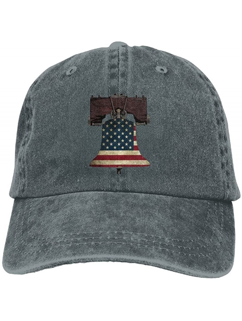 Cowboy Hats American Liberty Bell Trend Printing Cowboy Hat Fashion Baseball Cap for Men and Women Black - Asphalt - CP180H8N...