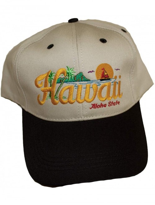 Baseball Caps Embroidered Hawaii Aloha State Diamond Head Cap Hats - Khaki - C5116MMX0A3 $17.24