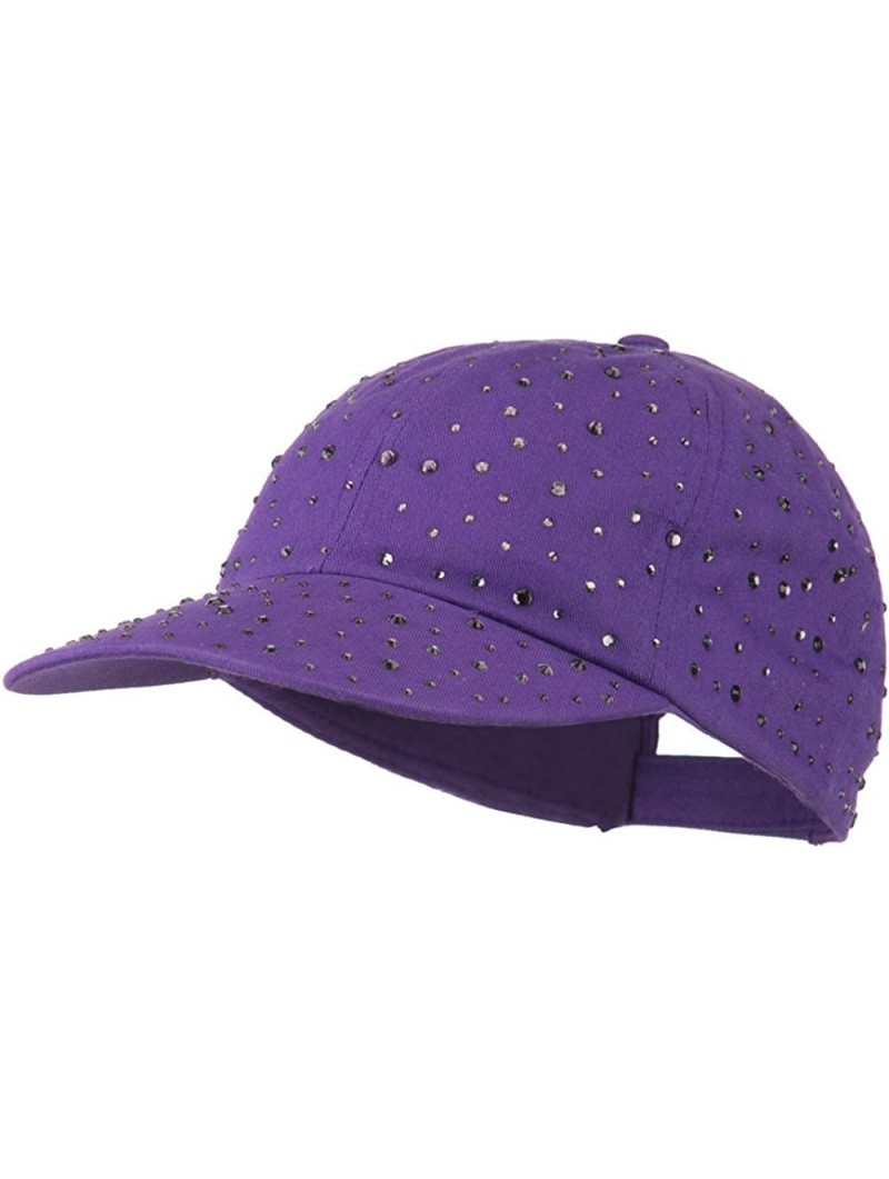 Baseball Caps Bejeweled Glitter Baseball Cap - Purple - C211VSYDJCZ $24.33