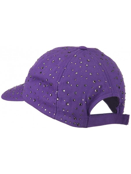 Baseball Caps Bejeweled Glitter Baseball Cap - Purple - C211VSYDJCZ $24.33