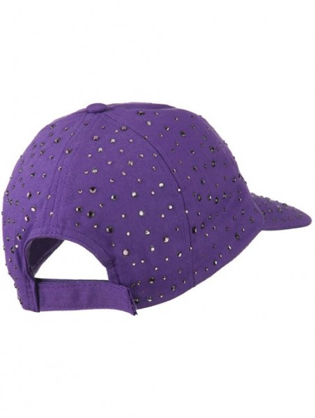 Baseball Caps Bejeweled Glitter Baseball Cap - Purple - C211VSYDJCZ $24.33