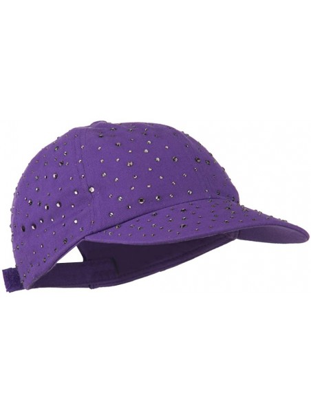 Baseball Caps Bejeweled Glitter Baseball Cap - Purple - C211VSYDJCZ $24.33