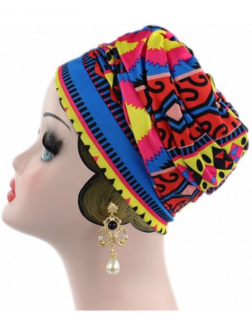 Headbands African Design Headscarf Long Head Scarf Jewish Headcover Turban Shawl Warp Hair African Headwrap - CO186RZO0LC $19.33