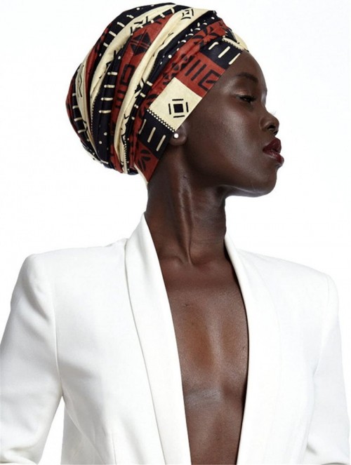 Headbands African Design Headscarf Long Head Scarf Jewish Headcover Turban Shawl Warp Hair African Headwrap - CO186RZO0LC $19.33