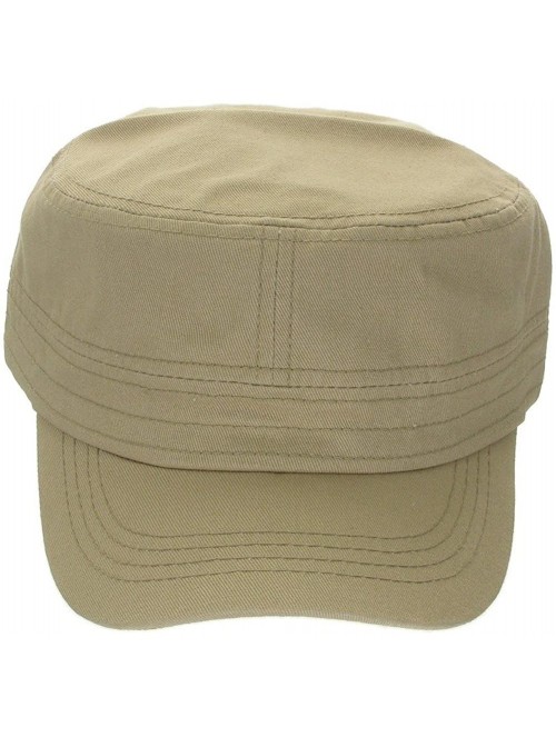Baseball Caps Womens's Trendy Military Cadet Hat - Khaki - CL11MEF6H53 $13.99