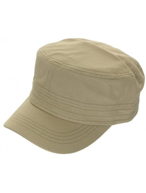 Baseball Caps Womens's Trendy Military Cadet Hat - Khaki - CL11MEF6H53 $13.99