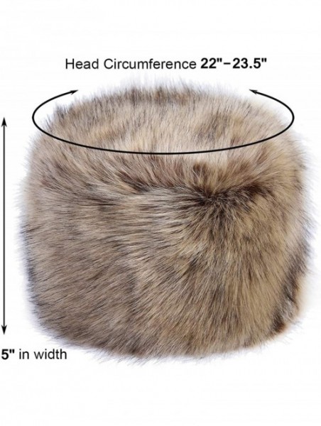 Skullies & Beanies Women's Winter Faux Fur Cossak Russian Style Hat - Nature - C112LL4GQLR $15.28