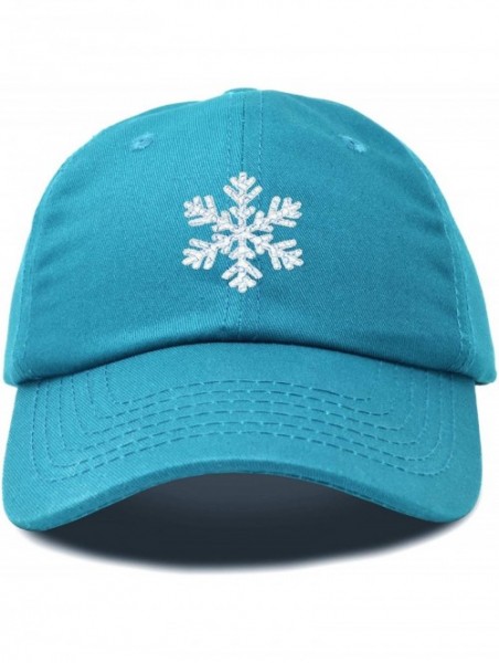 Baseball Caps ICY Snowflake Hat Womens Baseball Cap - Teal - CW18ZQ538OQ $18.31