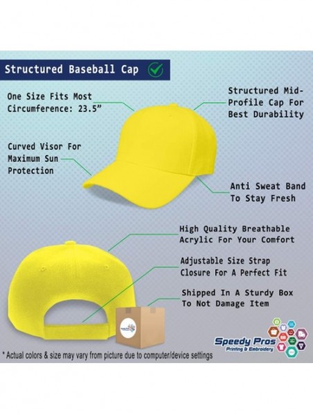 Baseball Caps Custom Baseball Cap Yo Amo Maracaibo Spanish Embroidery Dad Hats for Men & Women - Yellow - CP18ANLK8CH $25.11