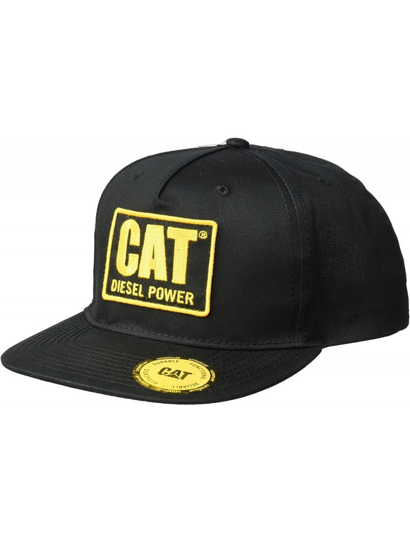 Baseball Caps Men's Diesel Power Flat Bill Cap - Black - C31803I8IW8 $26.48