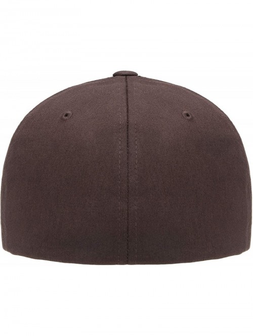 Baseball Caps Cotton Twill Fitted Cap - Brown - CF194GI7DCZ $22.43