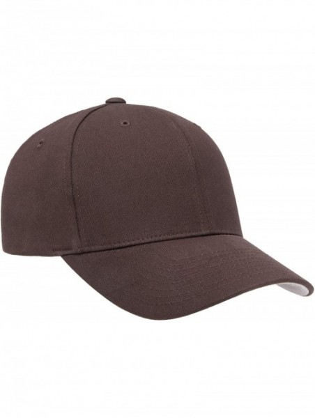 Baseball Caps Cotton Twill Fitted Cap - Brown - CF194GI7DCZ $22.43