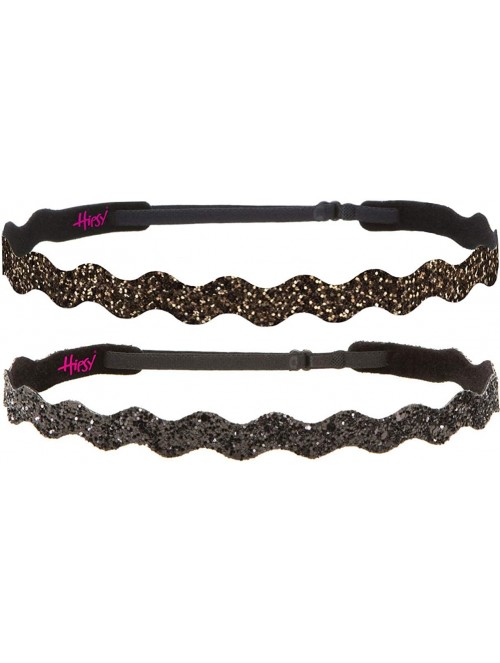 Headbands Women's Adjustable NO Slip Wave Bling Glitter Headband - Black & Brown - C0124WEGKO1 $14.50