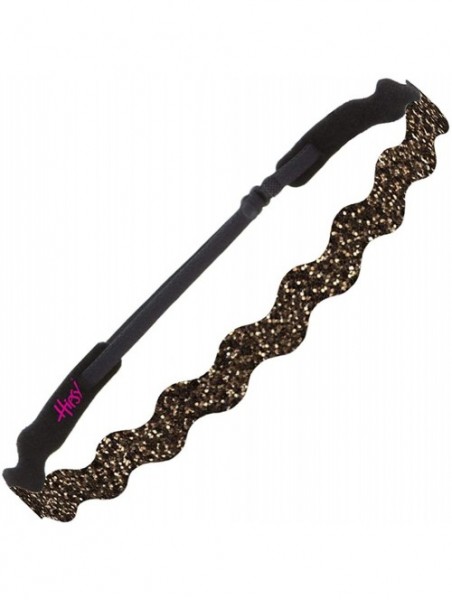 Headbands Women's Adjustable NO Slip Wave Bling Glitter Headband - Black & Brown - C0124WEGKO1 $14.50