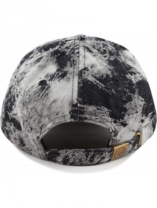 Baseball Caps Unisex 100% Cotton Tie Dye Low Profile Washed Baseball Cap - Black - CN18E4DOXOI $10.44