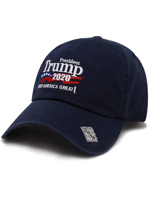 Baseball Caps Trump 2020 Keep America Great Campaign Embroidered US Hat Baseball Cotton Cap - Cotton Navy - CO18GGDZGLS $14.47