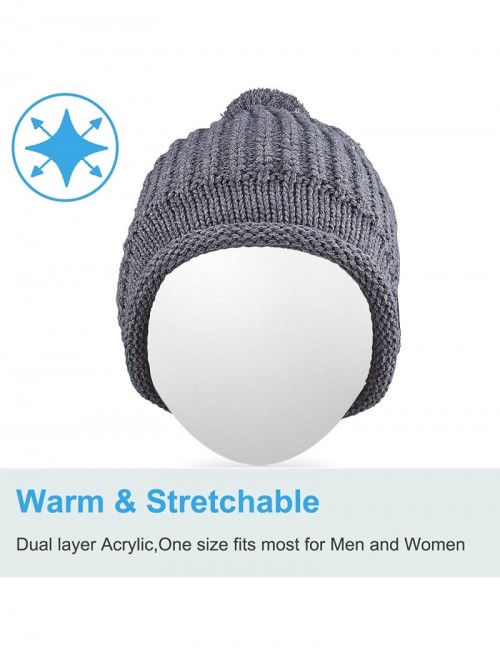 Skullies & Beanies Light Up Beanie Hat Stylish Unisex LED Knit Cap for Indoor and Outdoor - Lb007-gray - CC186LLZYT0 $36.37