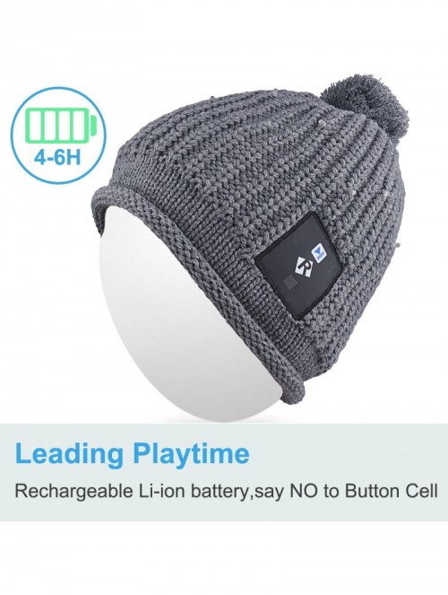 Skullies & Beanies Light Up Beanie Hat Stylish Unisex LED Knit Cap for Indoor and Outdoor - Lb007-gray - CC186LLZYT0 $36.37