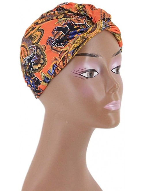 Skullies & Beanies Women's African Flower Pattern Shower Cap Boho Style Bath Hat Wide Band Sleep Headwear Bonnets for Women/G...