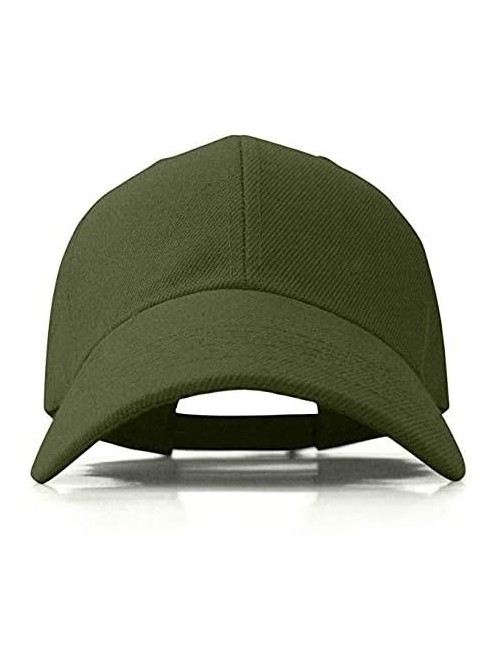 Baseball Caps Plain Adjustable Baseball Cap Classic Adjustable Hat Men Women Unisex Ballcap 6 Panels - Army Green/Pack 4 - CR...