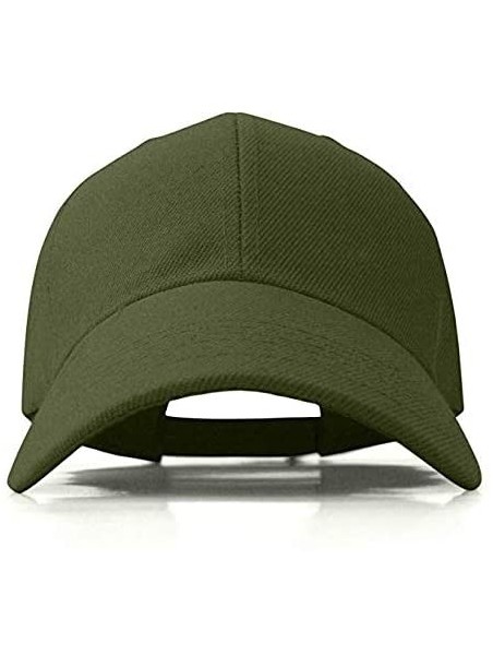 Baseball Caps Plain Adjustable Baseball Cap Classic Adjustable Hat Men Women Unisex Ballcap 6 Panels - Army Green/Pack 4 - CR...