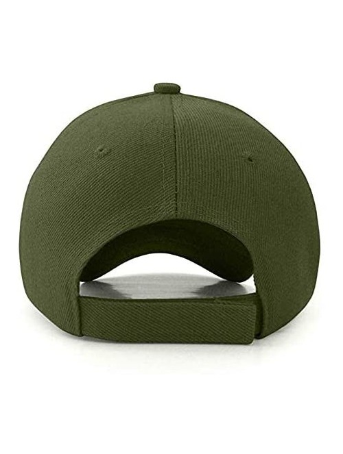 Baseball Caps Plain Adjustable Baseball Cap Classic Adjustable Hat Men Women Unisex Ballcap 6 Panels - Army Green/Pack 4 - CR...