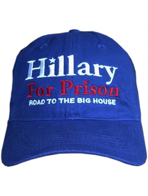 Baseball Caps Hillary for Prison HAT - Road to The Big House Cap - (Royal Blue) - C31884X4R3Y $22.84