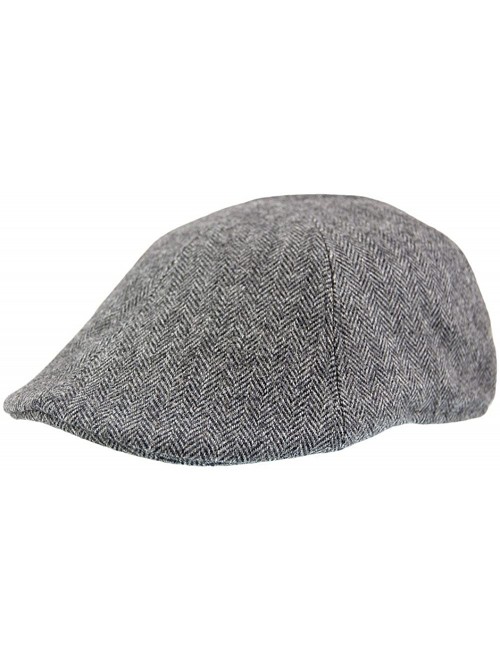 Newsboy Caps Herringbone Wool Blend Duckbill Ivy Cap - CS114J2DRG1 $27.00