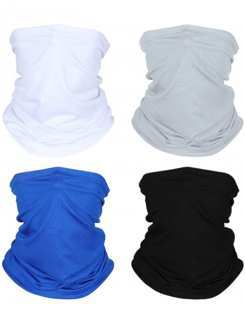 Balaclavas Cycling Scarf UV Dust Protection Face Cover Breathable Elastic Neck Gaiter(4 pcs) - CJ196WKKUXN $15.39