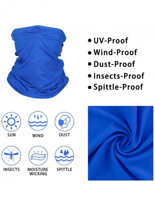 Balaclavas Cycling Scarf UV Dust Protection Face Cover Breathable Elastic Neck Gaiter(4 pcs) - CJ196WKKUXN $15.39