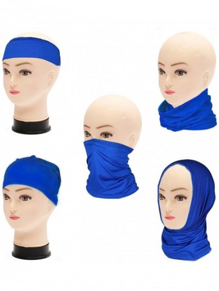 Balaclavas Cycling Scarf UV Dust Protection Face Cover Breathable Elastic Neck Gaiter(4 pcs) - CJ196WKKUXN $15.39