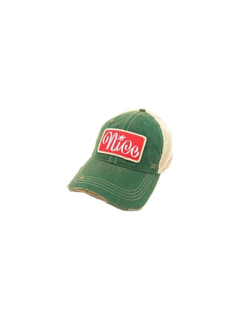 Baseball Caps Nice Patch on Baseball Hat - Green - CZ18ZG5YXAW $40.95