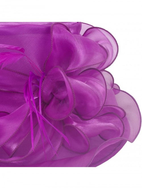 Sun Hats Women Kentucky Derby Horse Race Fascinator Church Fancy Party Top Hat S043 - Ss/Purple - CH18SCM60IU $18.30