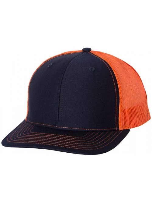 Baseball Caps Snapback Trucker Cap - 112 - Navy/Orange - C411OSP0P8H $14.20