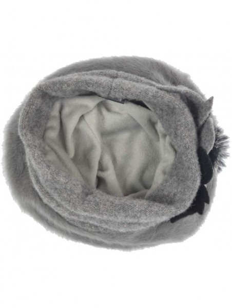 Berets Womens Beret 100% Wool French Beret Beanie Winter Hats Hy022 - Br022-grey - C718HO593C3 $9.92