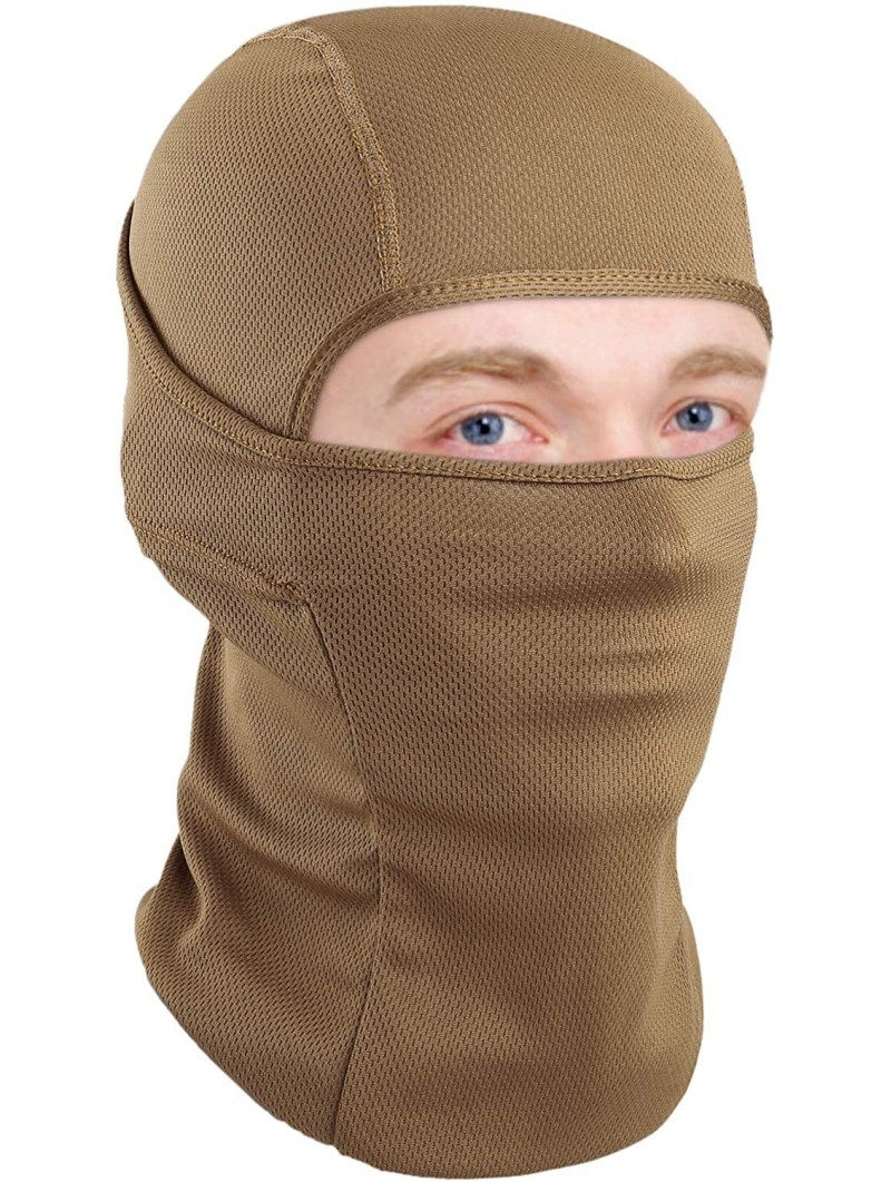 Balaclavas Balaclava Face Mask UV Protection Windproof Sun Hood for Men Women - Brown - C81924DZHU8 $15.96