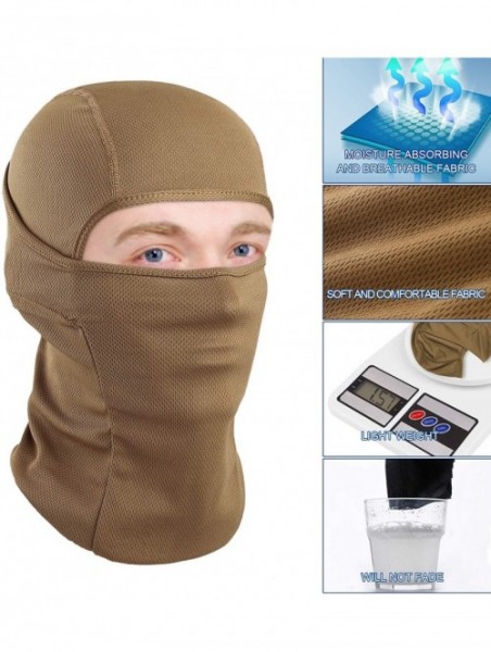 Balaclavas Balaclava Face Mask UV Protection Windproof Sun Hood for Men Women - Brown - C81924DZHU8 $15.96