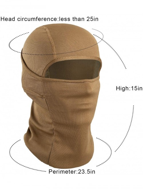 Balaclavas Balaclava Face Mask UV Protection Windproof Sun Hood for Men Women - Brown - C81924DZHU8 $15.96