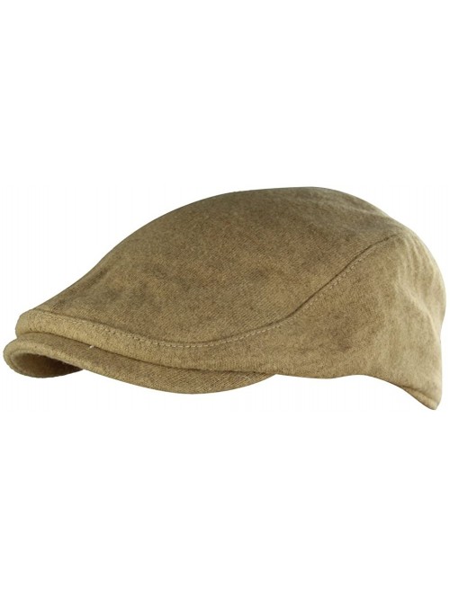 Newsboy Caps Mens Womens Soft Wool Newsboy Hat Flat Cap Ivy Stretch Driver Hunting Hat - Beige - CQ123E9O4FH $17.51