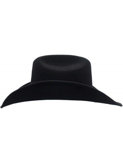 Cowboy Hats Shapeable Outback Cowboy Western Wool Hat- Silver Canyon - Black - CB18KNOXKKR $66.49