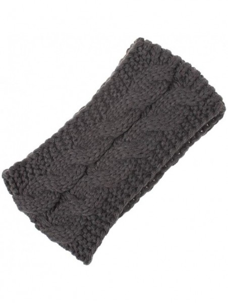 Cold Weather Headbands Women's Hairwarp Cable Knit Winter Headband Ear Warmer Hair Band Turban - Y - C21944LK2E9 $8.82