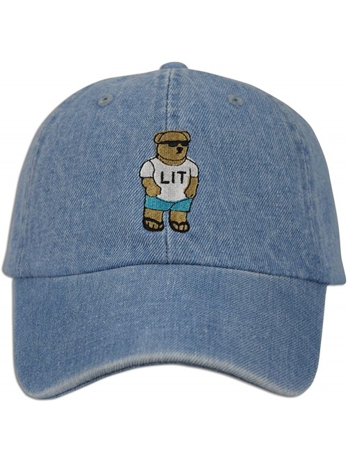 Baseball Caps LIT Teddy Cap Hat Dad Fashion Baseball Adjustable Polo Style Unconstructed New - Lt. Blue Denim - CW184IC5OYN $...