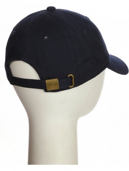 Baseball Caps Customized Letter Intial Baseball Hat A to Z Team Colors- Navy Cap Black White - Letter I - CW18ESYWS7N $13.70